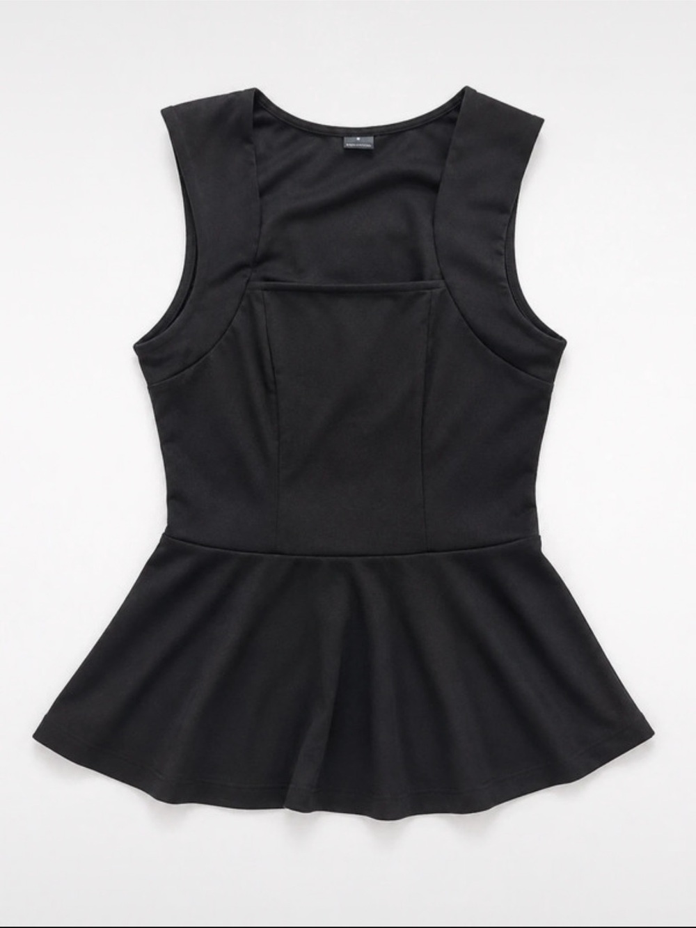Source Unknown Black Sleeveless Peplum Top